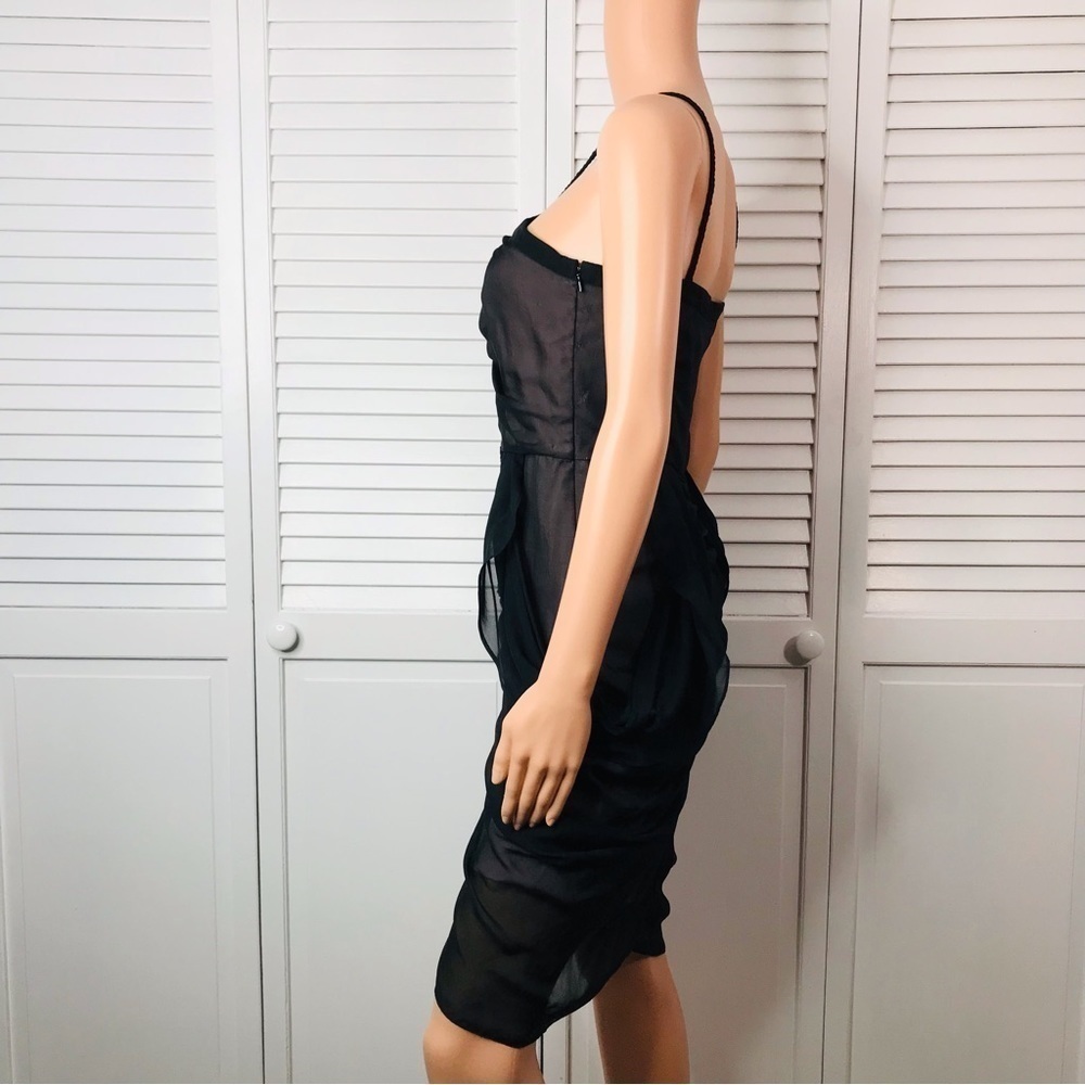 ⛔️SOLD⛔️New DIANE VON FURSTENBERG Black Dressette Silk Dress Size 6 - Picture 6 of 12